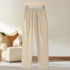 Ice Silk Loose Fit Elastic Pants for Women - Nine-Tenths Length, Summer Style, Ideal for Middle-Aged and Elderly