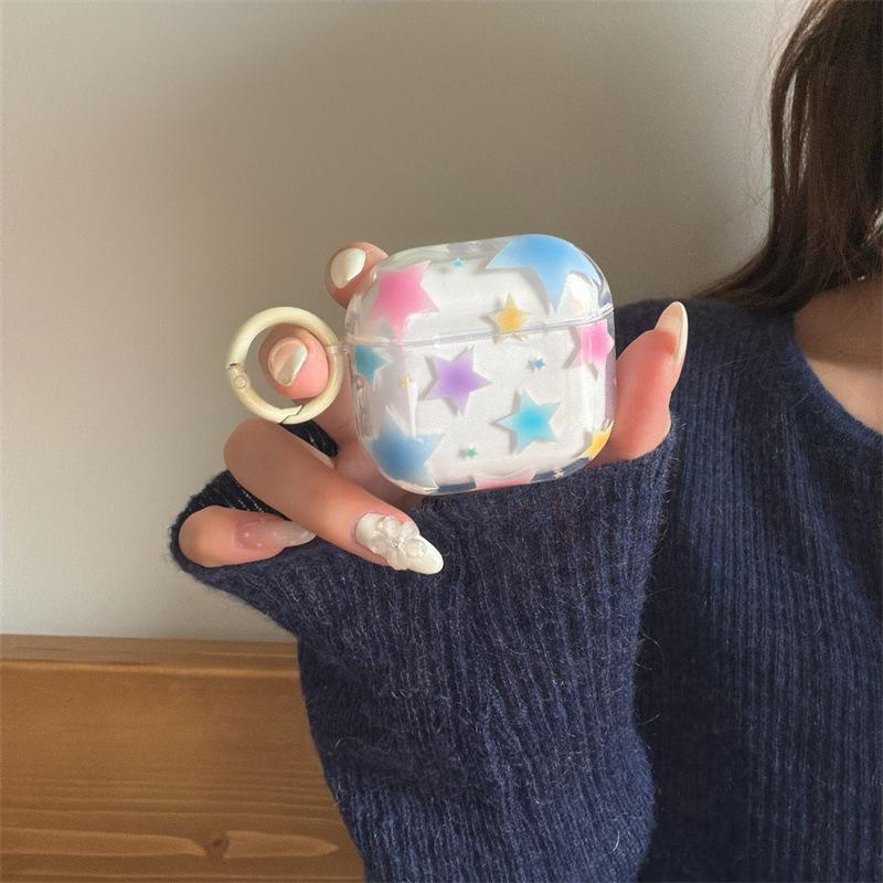 Ins wind minimalist color stars for AirPods 1 /pro1 earphone protective case cover two or three generations of new girls