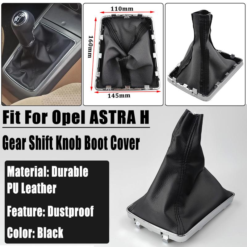For Opel Astra III 3 MK3 Vauxhall 2004-2010 Lever Stick Boot Car Gear Shift Knob PU Leather Boot Cover
