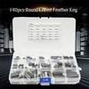 140pcs Resilience Parallel Pins Carbon Steel Round End Flat Keys Flat Pins  Industrial Maintenance