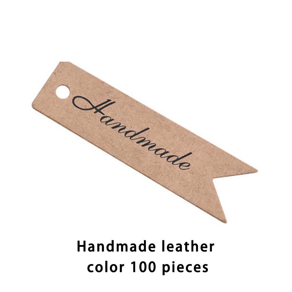 100 PCS Kraft Paper Gift Blank Hang Tags Jewelry Labels Cards Tag Decor Craft