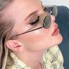 Frameless Oval Sunglasses with Zircon UV Resistant Cool Luxury Brand Design for Women and Men Fashion Trend