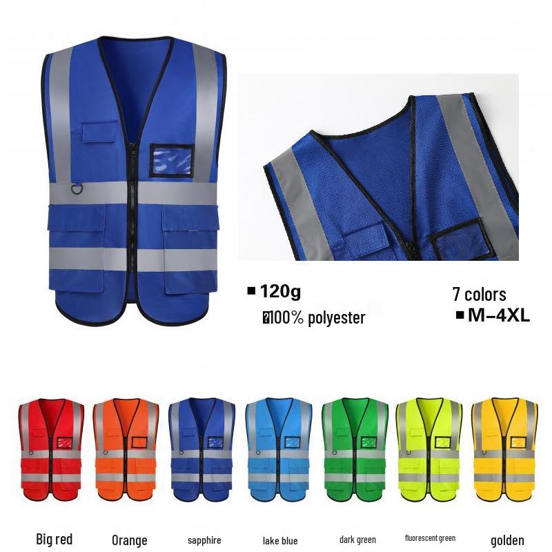 Custom Logo Breathable Mesh Reflective Vest for Public Service & Volunteer Activities
