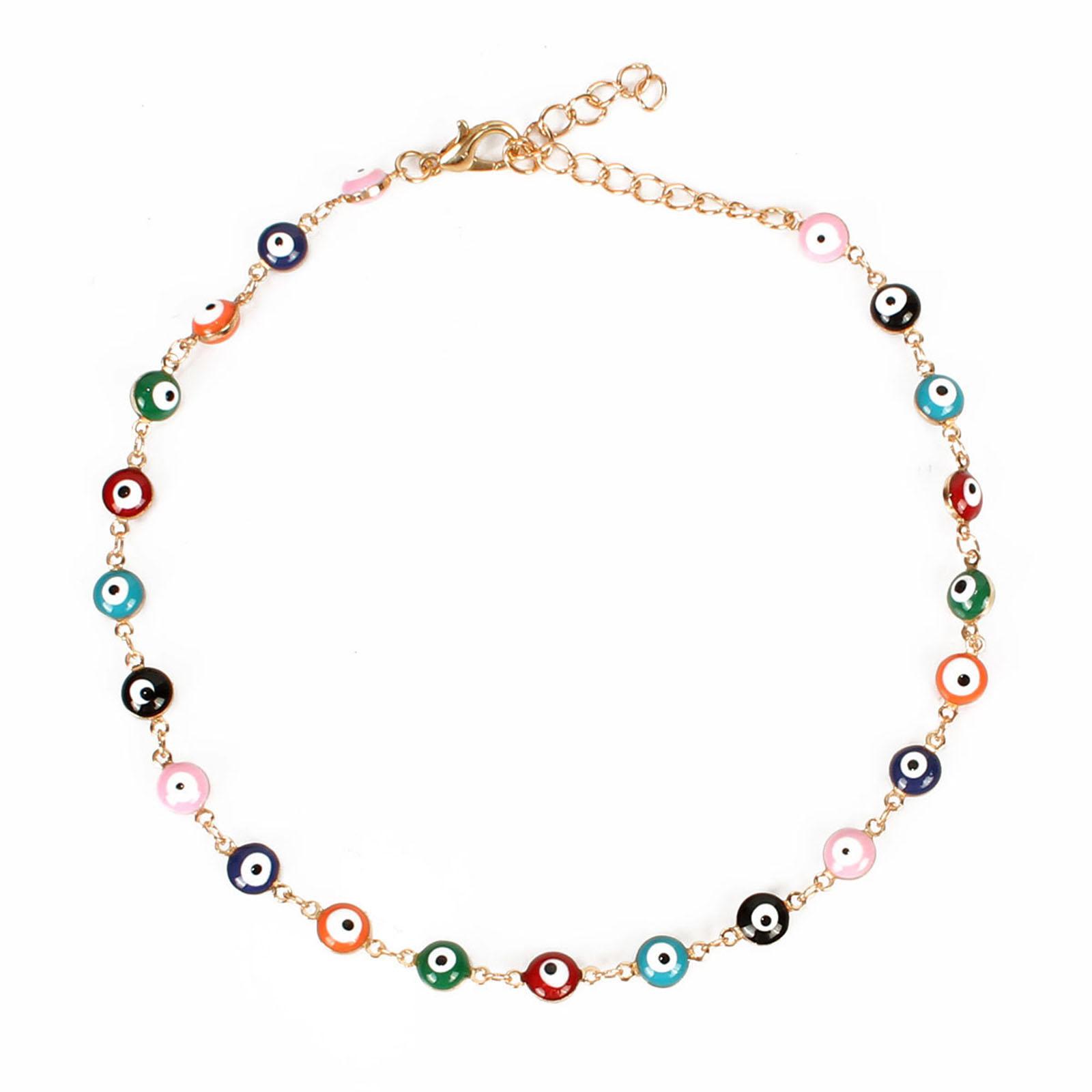 Trendy Creative Anklet Anklet Demons Eye Pendant Anklet Foot Jewelry Alloy Texture Party Accessory Anklet for Daily 1