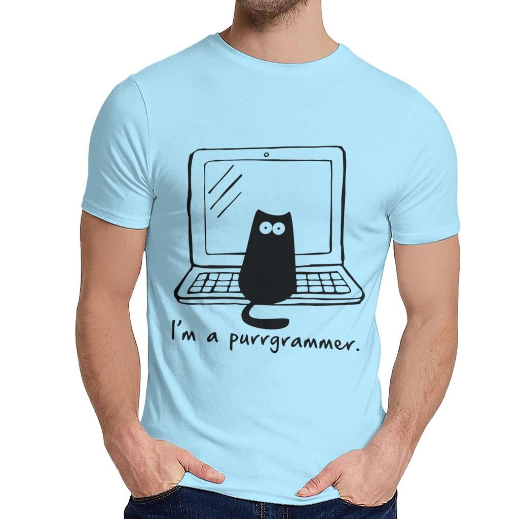 I Am A Purrgrammer Purrgrammer Car T Shirt Fashion Crewneck For Men Free Shipping