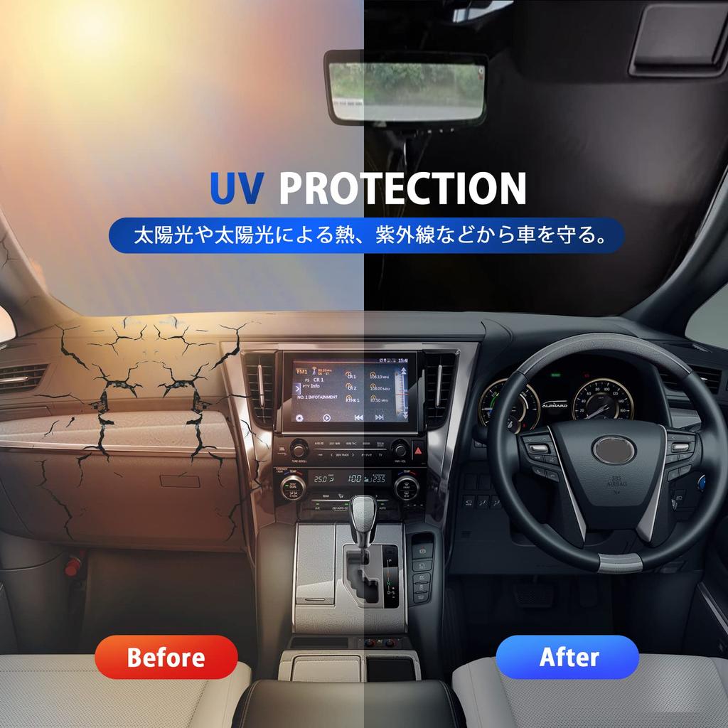 Windshield Sunshade for the New Toyota Alphard Vellfire Shade Sunshade for Car UV Summer Sun Custom Japanese Instruction Manual Included