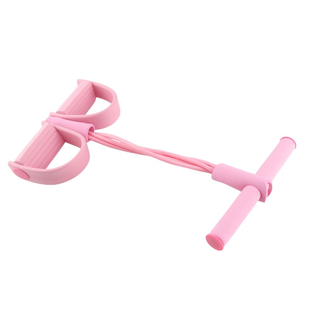 4 Tube Elastic Pull Rope Sit Up Training Pedal Resistance Band   Stretching Fitness Equipment