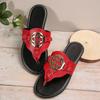 Spring and Summer Footwear Plus Size Flip-flops Sandals Buckle Flat Shoes Women's Shoes