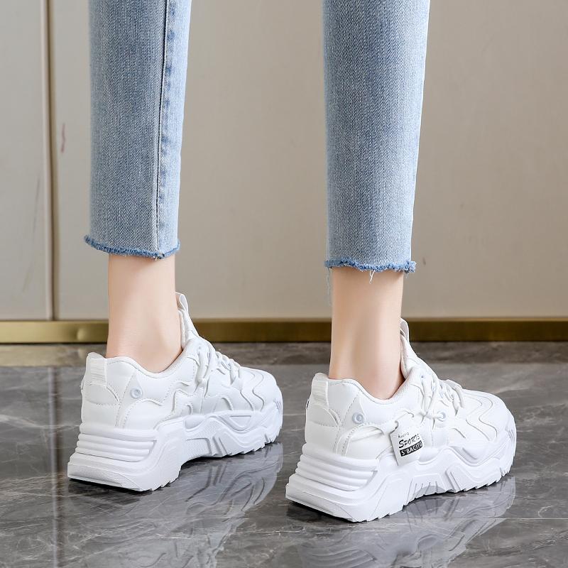 Fashion Brand Women's Fashion Sneakers 2024 Autumn Popular Women's Casual Sneakers Versatile Lace-up Dad Shoes