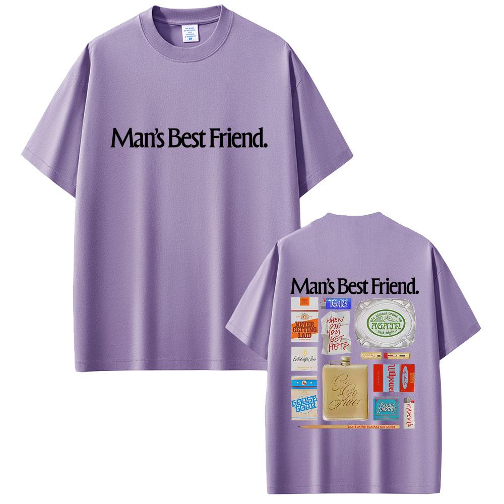 Sabrina Carpenter Mans Best Friend Object Tshirt Men Women Fashion Oversized Short Sleeve T Shirts Male Casual Cotton Tshirts