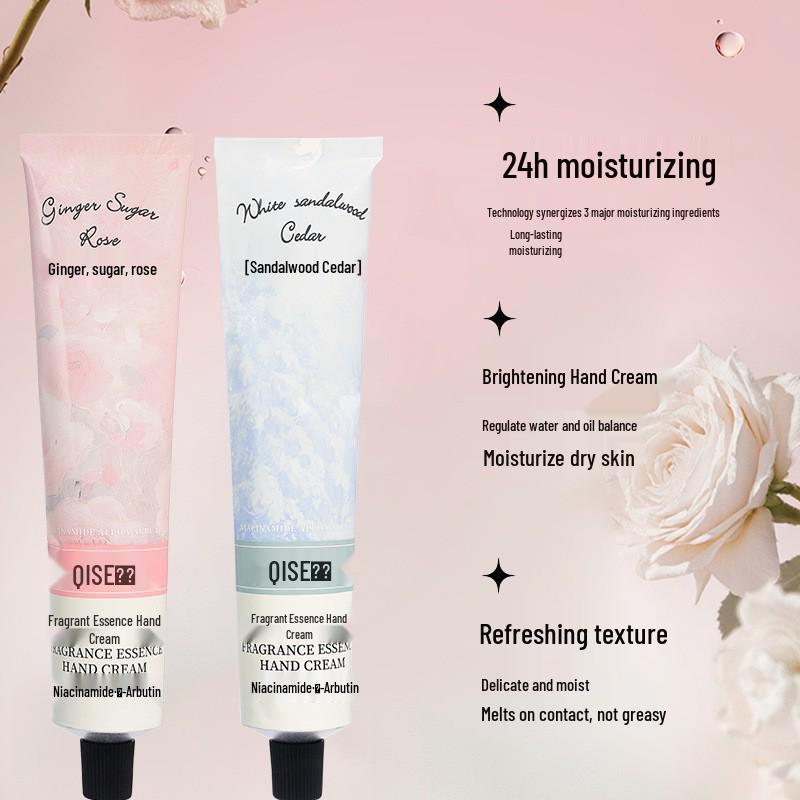 Qise Niacinamide Moisturizing Hand Cream - Portable Size, Ideal for Dry, Cracked, Peeling Skin with Horse Oil.