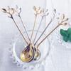 Kitchen Dining Bar Branch Shape Tableware Cutlery Small Coffee Spoon Flatware Mini Dessert Spoon
