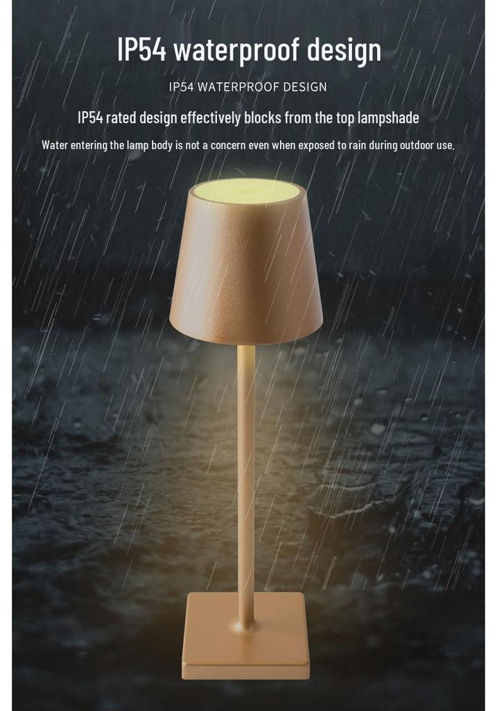 Rechargeable Touch Dimming Table Lamp - Decorative for Dining, Cafe & Bedside Night Light.