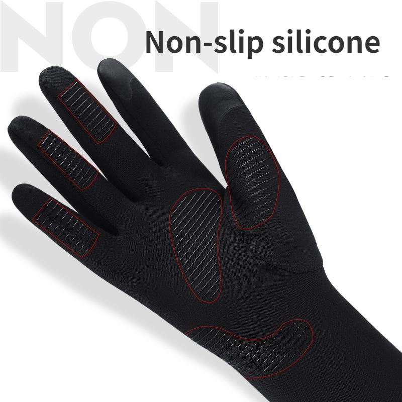 Winter men's lightweight thin windproof warm touch screen gloves, winter outdoor sports gloves liners