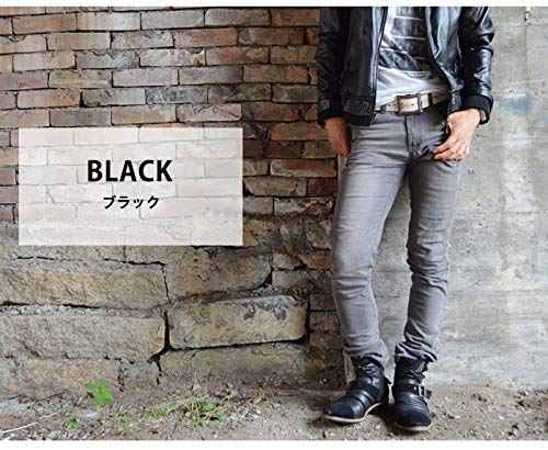 [Gino] Drape Engineer Boots Short Work Riders Biker Boots Vintage Shoes Men's Boots Ze2468 BK 25cm