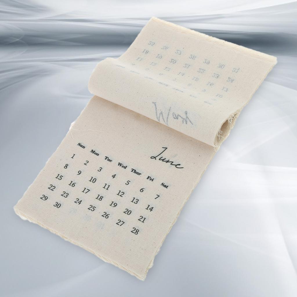 Reusable 2025 Fabric Wall Calendar Chic 2025 Tapestry Calendar for Daily Planning In Living Spaces and Work Areas