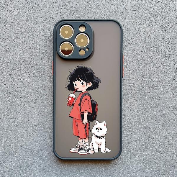 

Cute Cartoon Girl Phone Case For iPhone 15 Cases iPhone 11 12 13 14 15 Pro Max Mini 14 7 8 Plus SE XS X XR Shockproof Back Cover iphone14