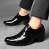 New Arrival Pointed Men's Shoes Red Leather Shoes Big Size 46 Men Height Increasing High Shoes for Men Zapatos Hombre De Vestir