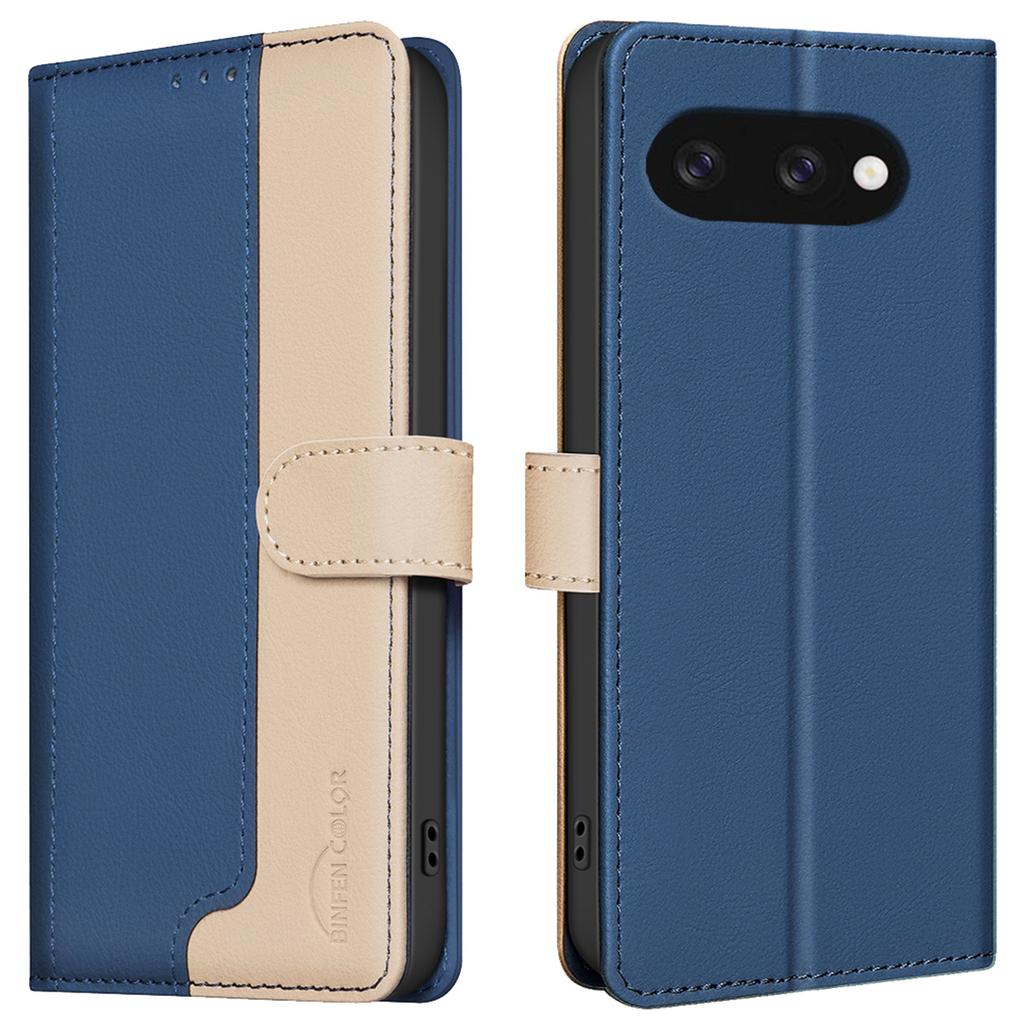 BINFEN COLOR BF33 für Google Pixel 9a Lederhülle Spleißfarbe RFID-Blockierung