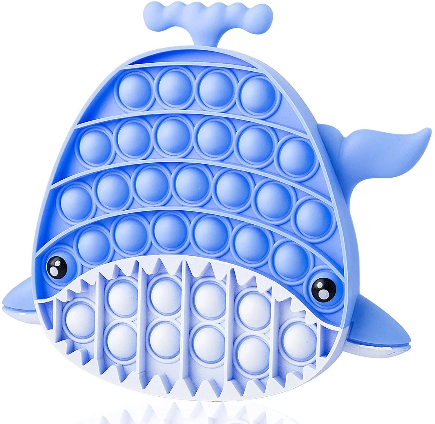 

Blue Shark Boy Pop Fidget Toy Whale Bubble Popping Sensory Stress Relief Toy Fish Cool Fidget Popper For Kid S