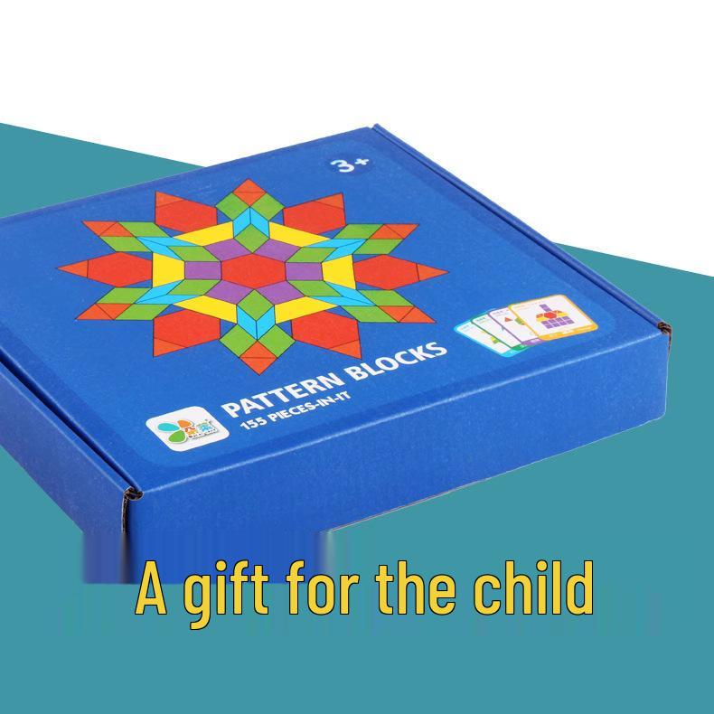 Tangram Geometry Blocks: Educational Puzzle for Ages 3-6, Promoting Shape and Intelligence Development.