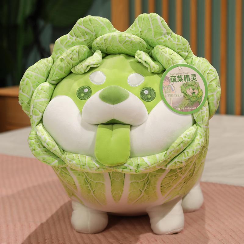 Creative vegetable cabbage dog plush toys  cabbage pillow gifts 22CM