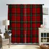 Modern Checkered Printed Curtains Pole Bag Bedroom Living Room Decoration Home Christmas Curtain Polyester Perfect For Sitting