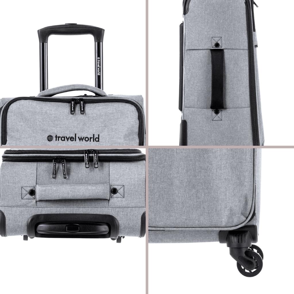 Set of 2 Soft Suitcases (L-76cm) (S-56cm) BAP SILVER