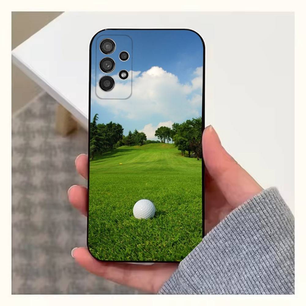Sport Golf Ball Case For Samsung S22,S25,S24,S23,Ultra,FE,S20,S10,Plus,S21,S9,Lite,Soft Silicone Black