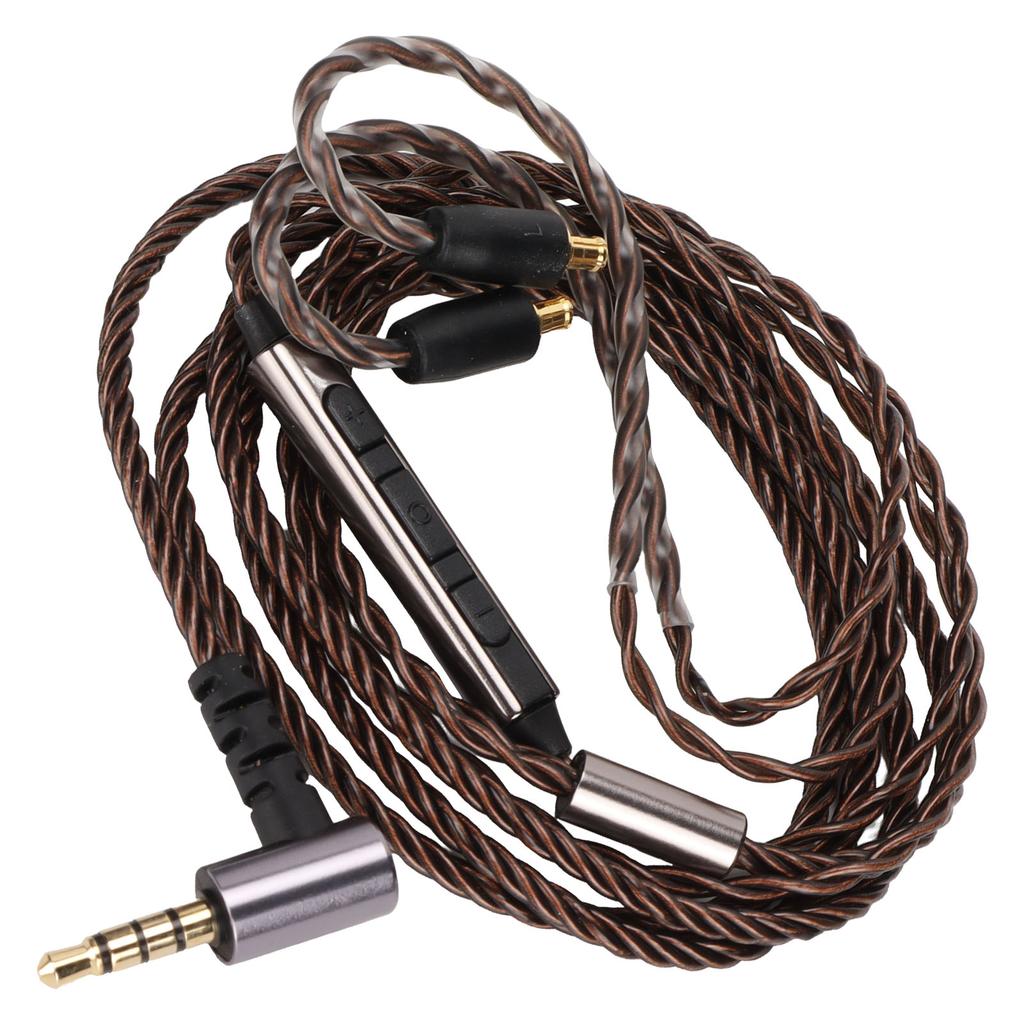 Headphone Upgrade Cable 3.5mm/A2DC Plug Earphone Replacement Cord with Mic Wire Control for CKS1100