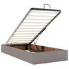 Ottoman Bed with Mattresses Taupe 200x200 Cm Fabric