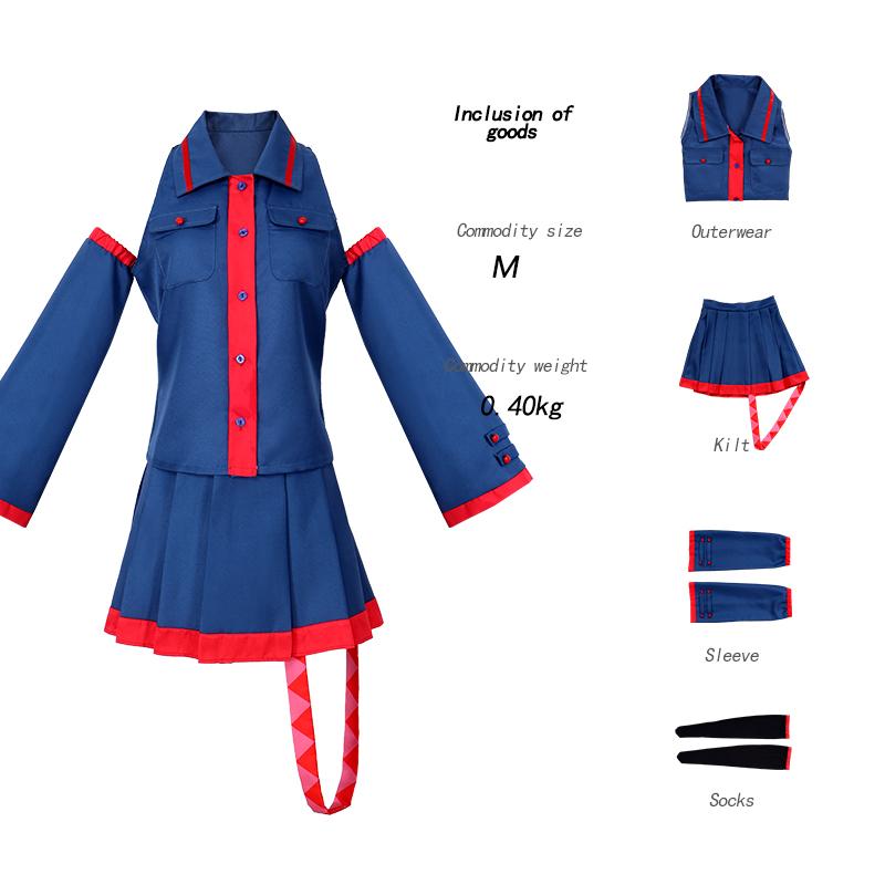 Anime Miku Kasane Teto Cosplay Costume Top+skirt Future Blue Pinkling Uniform Halloween Cosplay Suit For Women