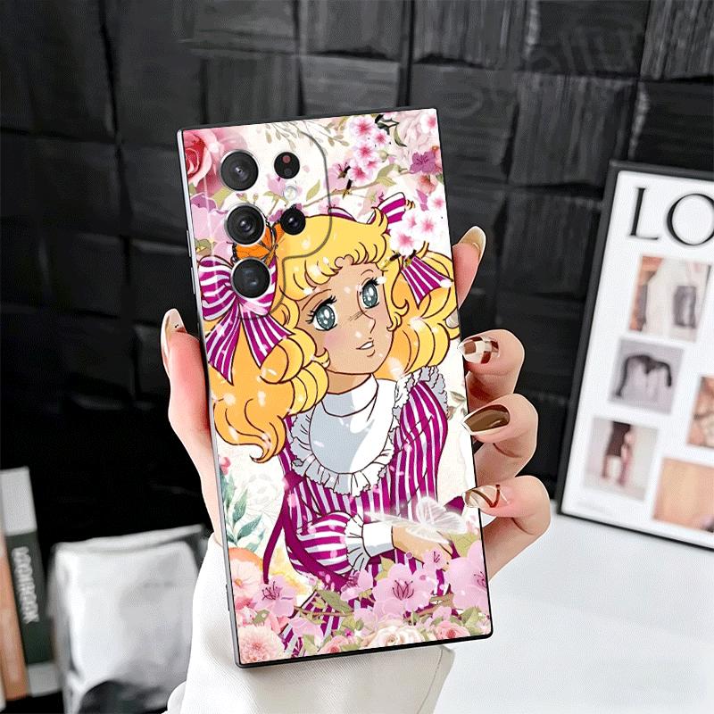 Anime Candy Candy Soft Phone Case for Samsung Galaxy S26 S25 Edge S24 Ultra S23 Plus S22 S21 FE S20 Black Cover Back Shell