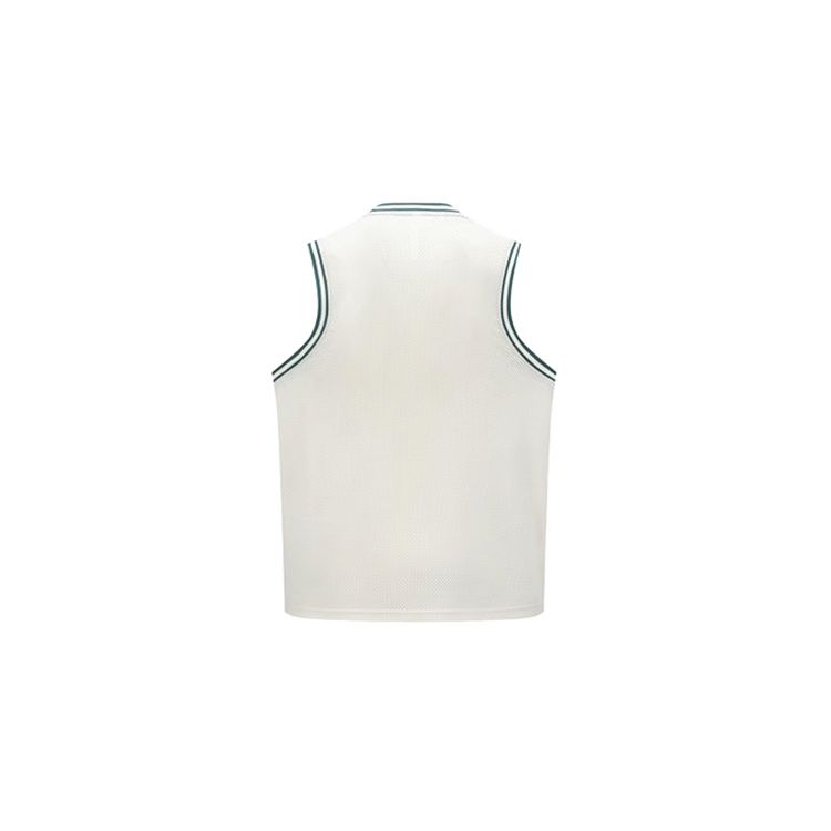 Reebok Tank Letter Embroidery Vintage Color Block Logo Sports Casual Crew Neck Pullover Vest Unisex Tops White 24SRC423UGW2