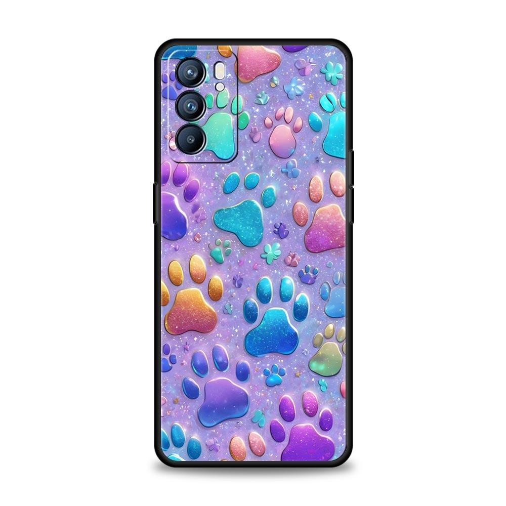 Dog Paw Phone Case For Oppo Reno13 Reno12 Reno11 F Reno10 Pro A54 5G Find X5 A53 A52 A9 A57 A78 4G A79 A80 A98 Cover