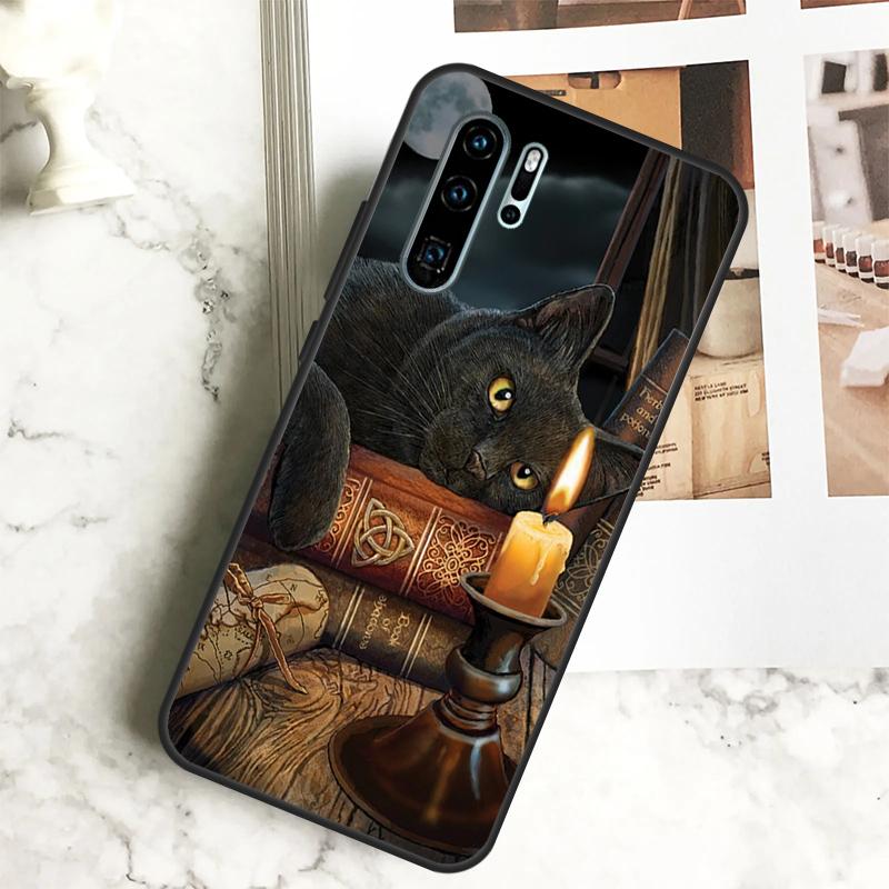 Witch Cat For Huawei Nova 5T 9 10 SE 7i 8i 11i 12i Y60 Y61 Y70 Y72 Y73 Y90 Y91 P20 P40 P30 Lite Case