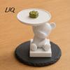 Bear Jewelry Holder 3D Printed Polar Storage Tray, Cute Animal Ring & Dish, Solid Base Ornament Minimalist Desk Organizer for Keys Coins Trinkets,