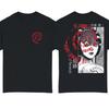 Uzumaki Spiral Blur Adult T-Shirt Black Clothing Graphic Short Sleeve Shirt Unisex Men Women All-Season