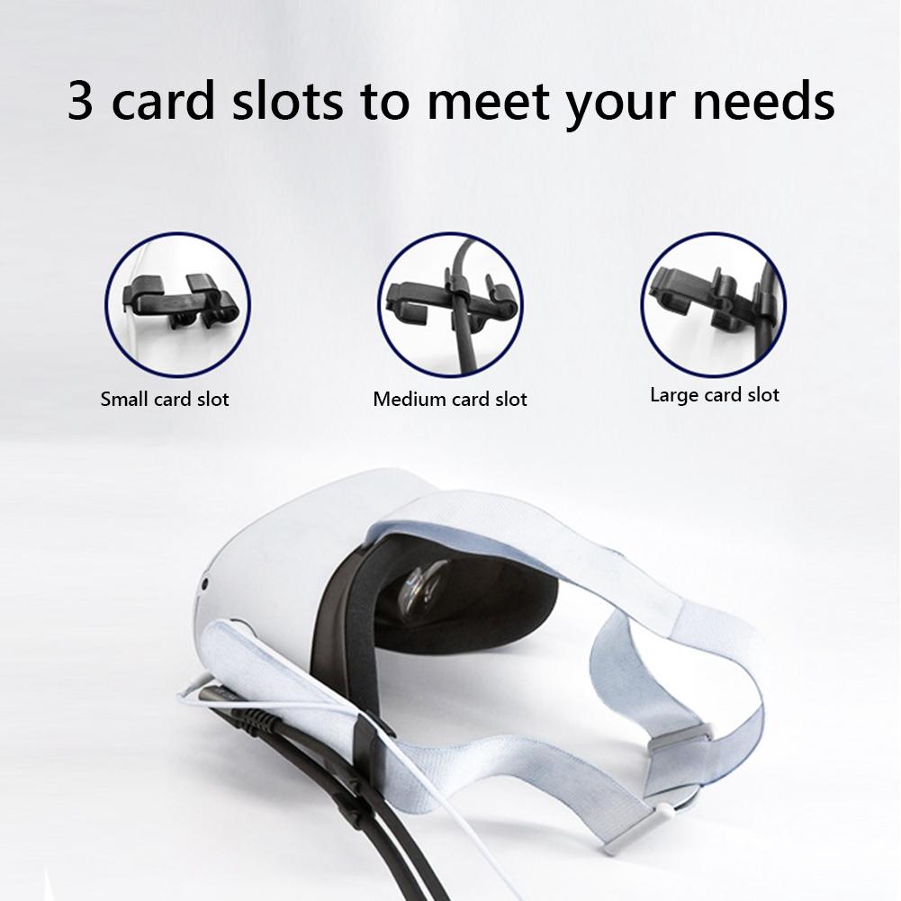 Fissaggio a Morsetto con Fibbia per Cavo VR Fissacavo Dati Clip per Cavo per Oculus Quest 2/Quest 3/Pico 3/Pico 4 Link Cinghia Standard per Visore VR Accessori