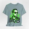 Paul Van Dyk Neon Cyber Portrait T Shirt  Retro Techwave Graphic Unisex Tee