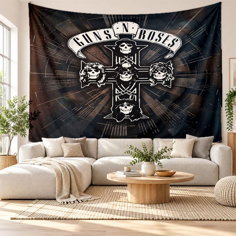Guns N’ Roses Wall Tapestry, Soft Fabric Wall Hanging, Decorative Backdrop For Bedroom Home Wall Art