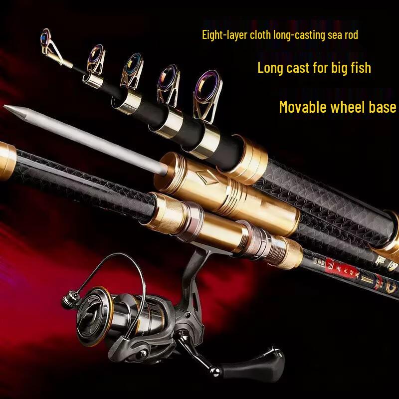 Daiwa Carbon Fiber Long Cast Sea Fishing Rod - Super Hard Casting Rod Set 2.1m Bare Rod
