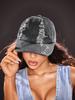 Damen Baseballkappe im lässigen Vintage-Stil, gewaschen und distressed