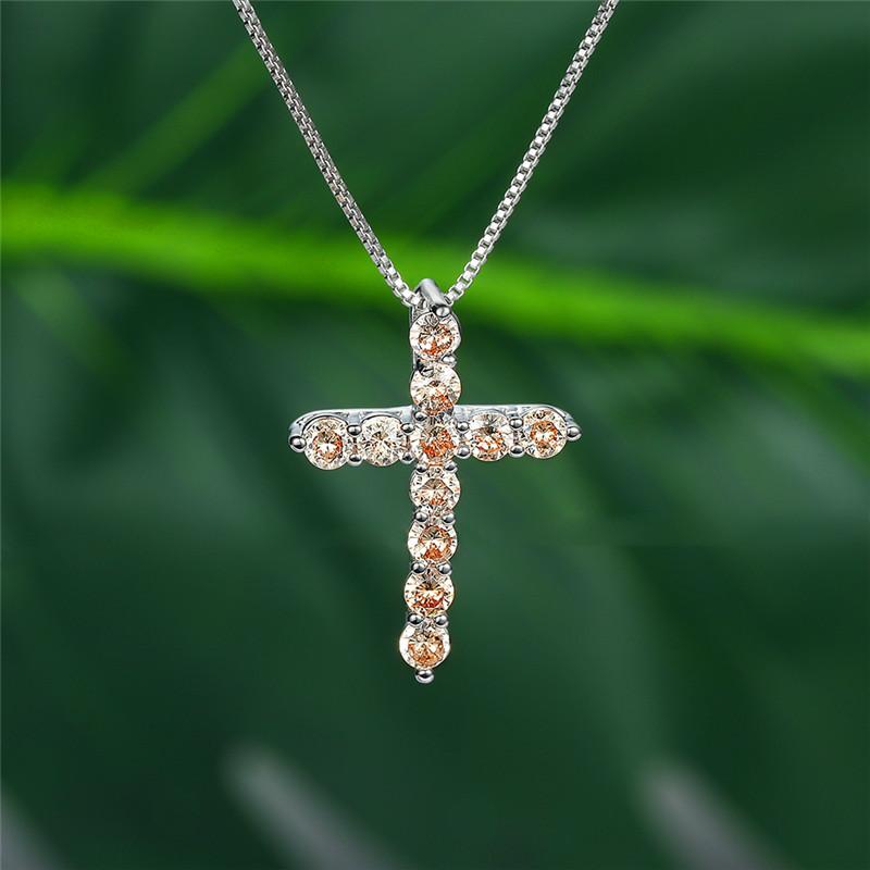 Collana Ciondolo Lusso Donna Cristallo Blu Viola Charm Catena Colore Argento Pietra Zircone Matrimonio Per Donne