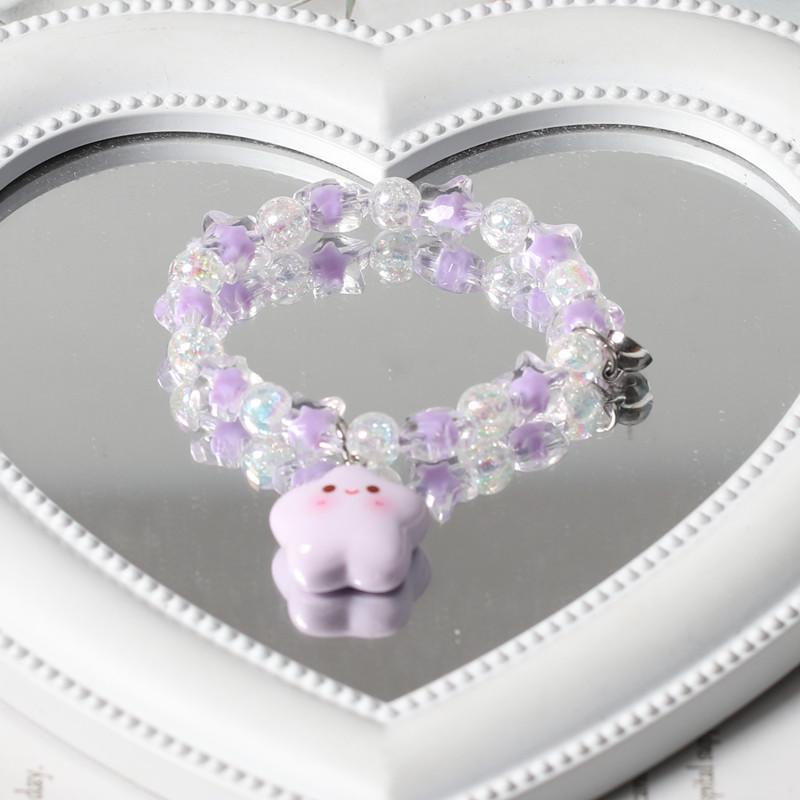 

Магнитный браслет для пары Smiley Stars - Кремовый бисерный подарок для лучшей подруги для парня