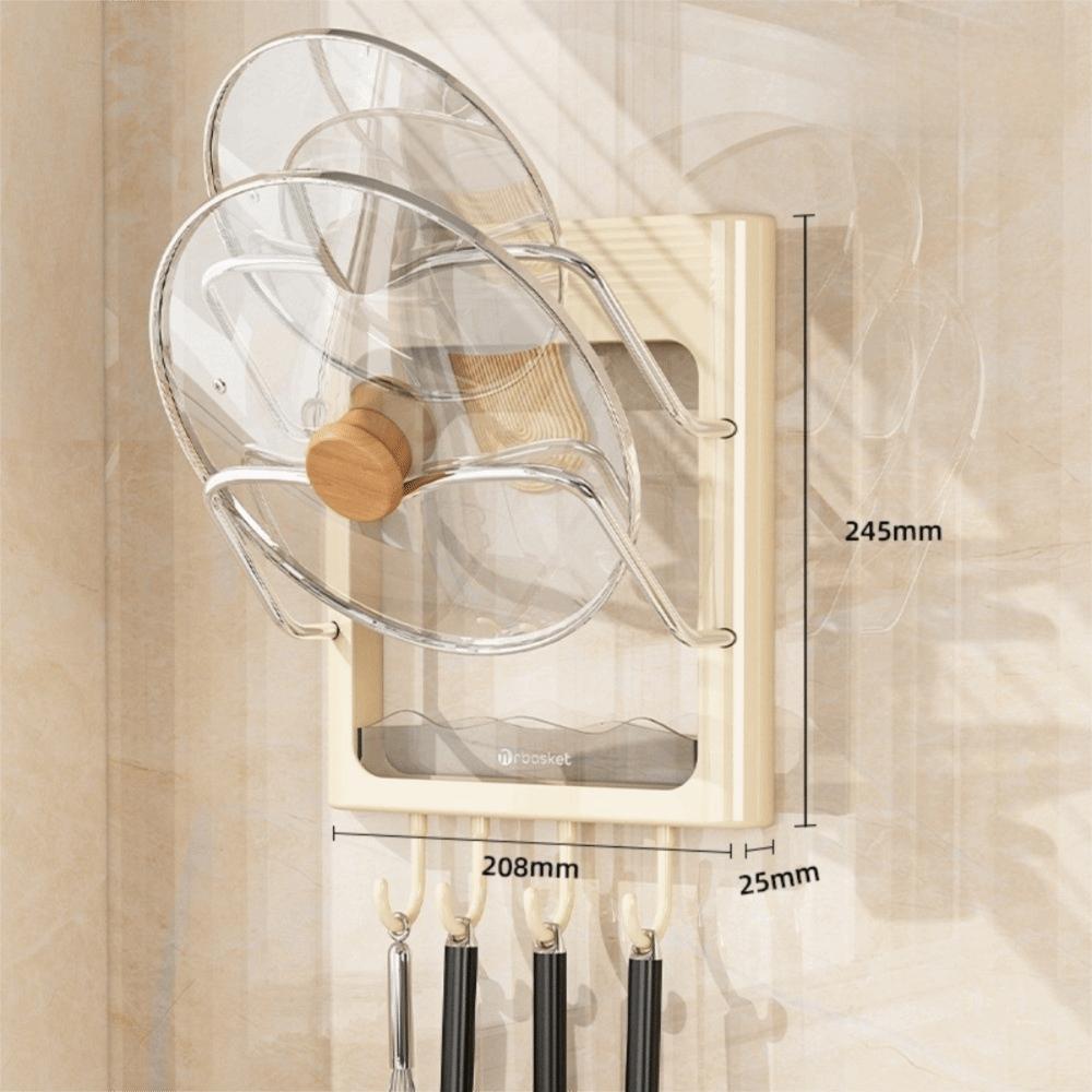 

Storage Rack Kitchen Storage Holder Utensil Holder Chopping Board Stand New Pot Lid Holder Kitchen бежевий