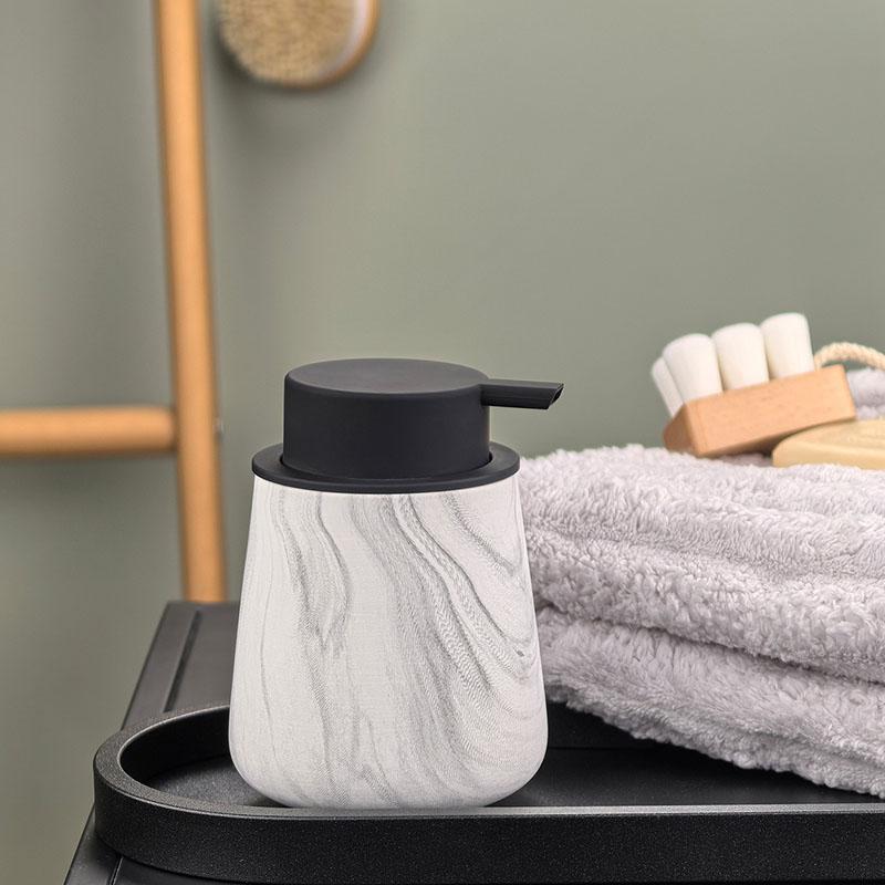 European Ceramic Hand Sanitizer Bottle Marbling Pressing Bottle Bathroom Soap Liquid Container Bathroom Decoration Accessories