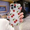 Creative Niche Cherry Mobile Phone Case Apple 17promax Anti-drop Transparent Soft Case iPhone12 High-end Women's Model