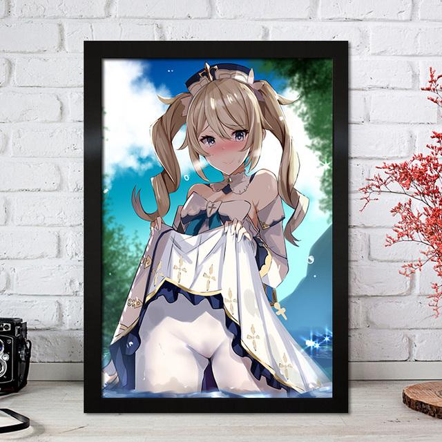 Genshin Impact Canvas Poster HD Game Character Painting Anime Girl Wall Art Print Dormitory Picture