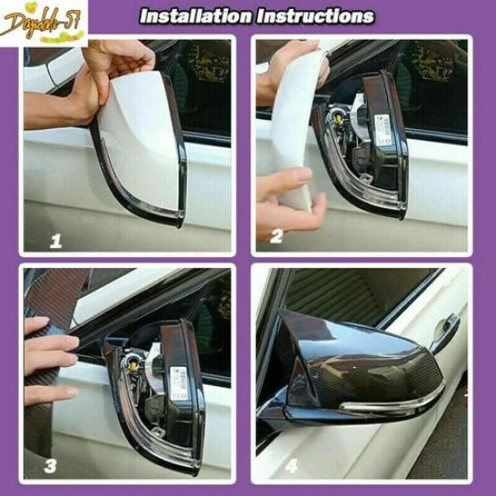 2pcs Carbon Fiber Rear Side Mirror Cover Caps Fit For BMW F20 F21 F22 F30 M3 F23